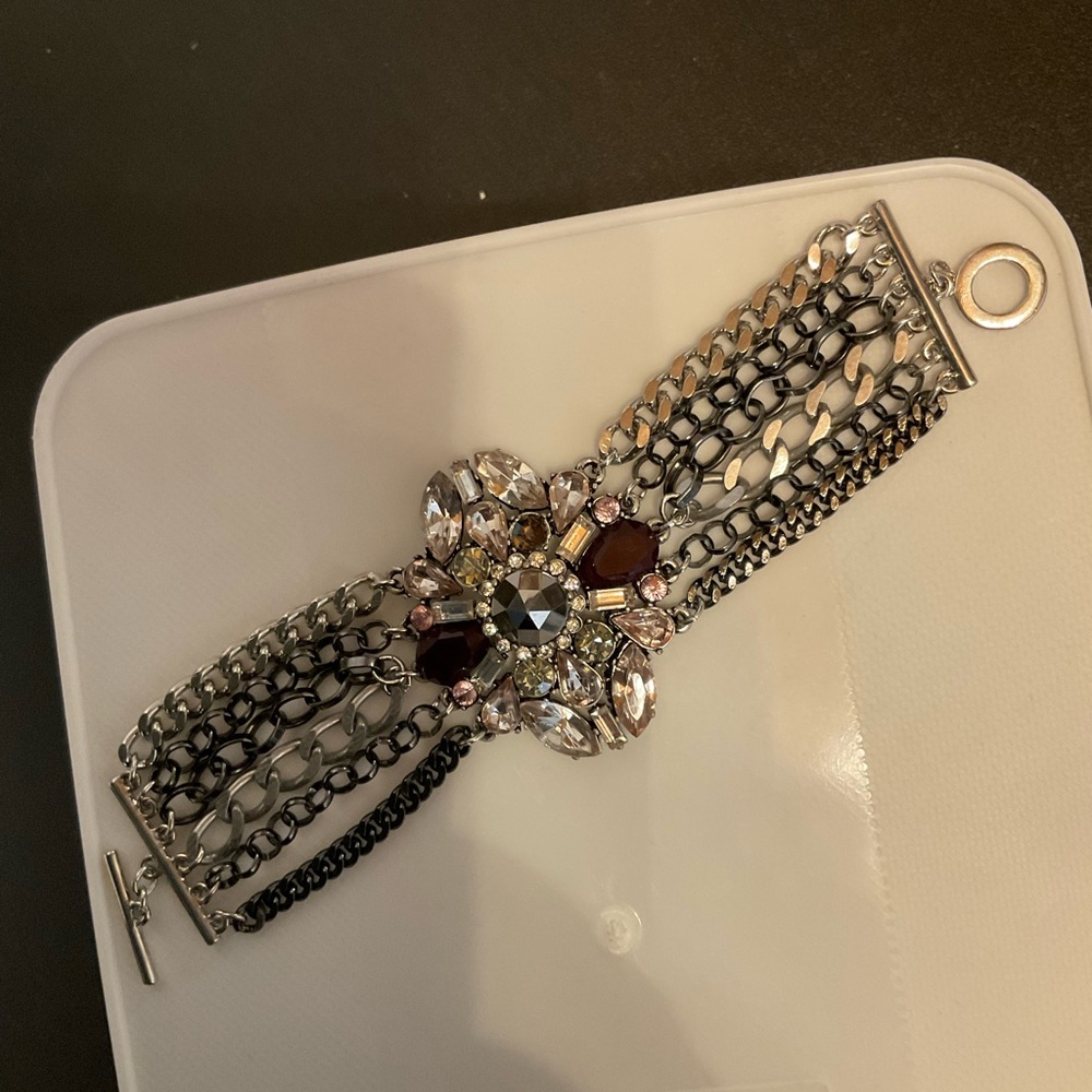 Elegant Multi-Chain Crystal Bracelet